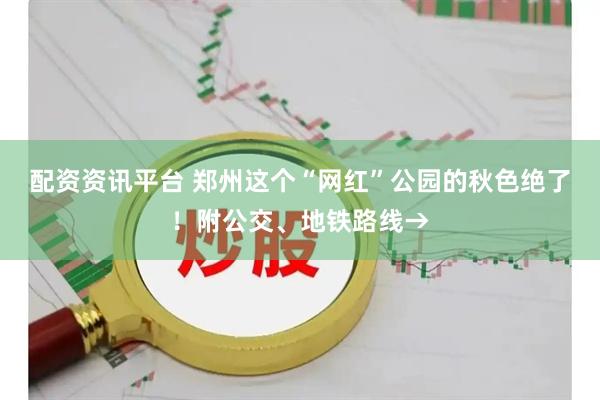 配资资讯平台 郑州这个“网红”公园的秋色绝了！附公交、地铁路线→